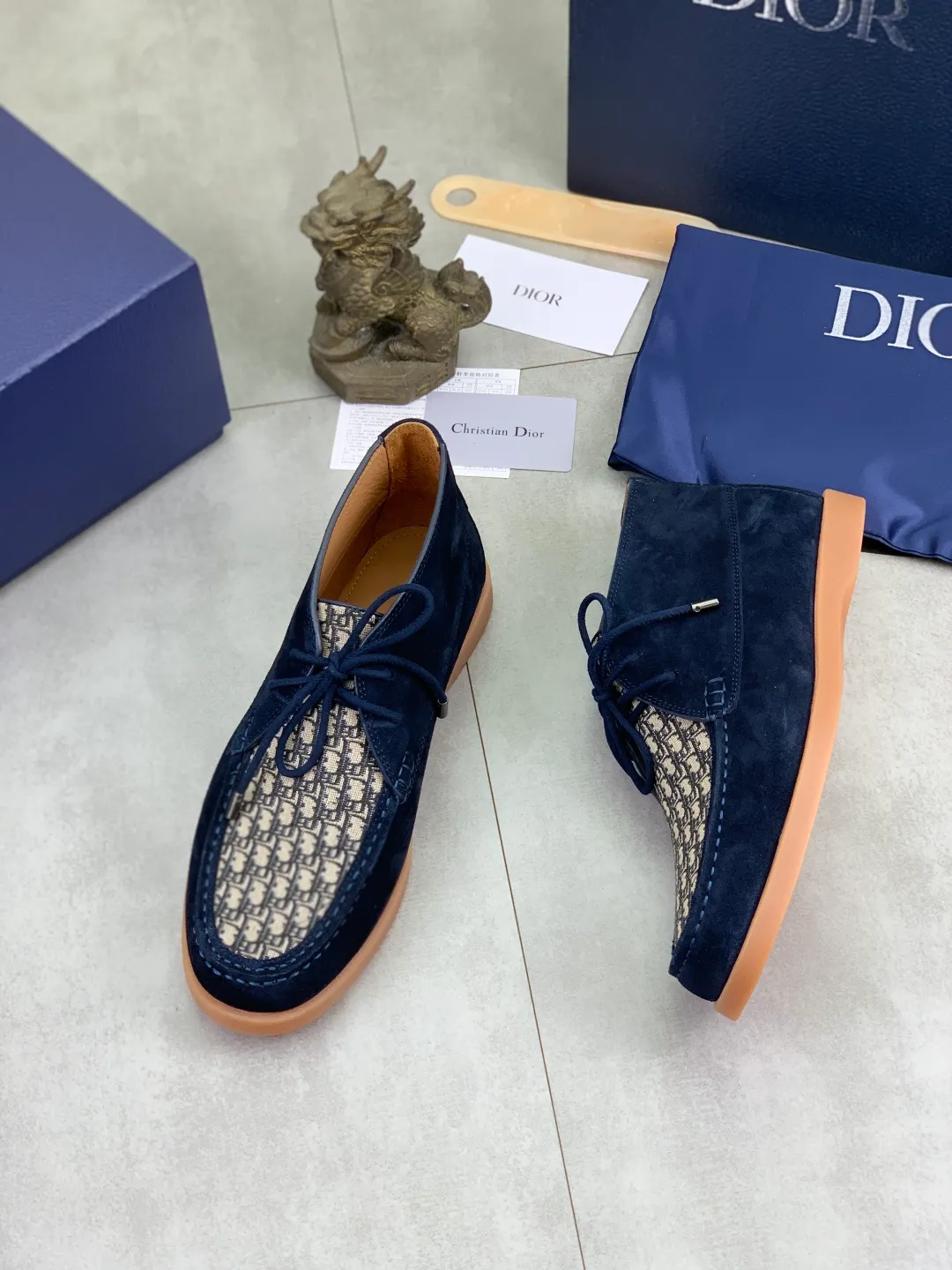 Men's Men's Shoes 💰P580 New Niuli💰High Version 💎💎💎Dior Original! Top Italian purchasing agent! Men's high-top business casual leather shoes, original imported calfskin upper, oiled edges, ultimate texture, gentleman style, imported cowhide lining inside, top-quality original Italian rubber outsole, first-class workmanship, top quality! Size: 39-44 (45 customized)